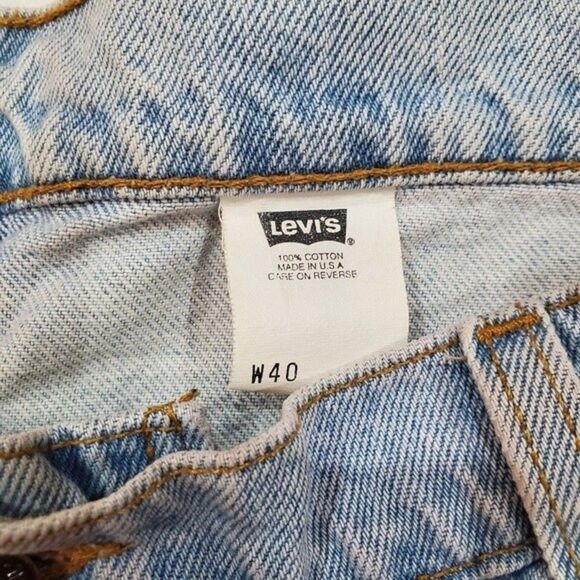 Levi's Vintage Orange Tab 560 Light Wash Jean Shorts Size 40 - Picture 12 of 12